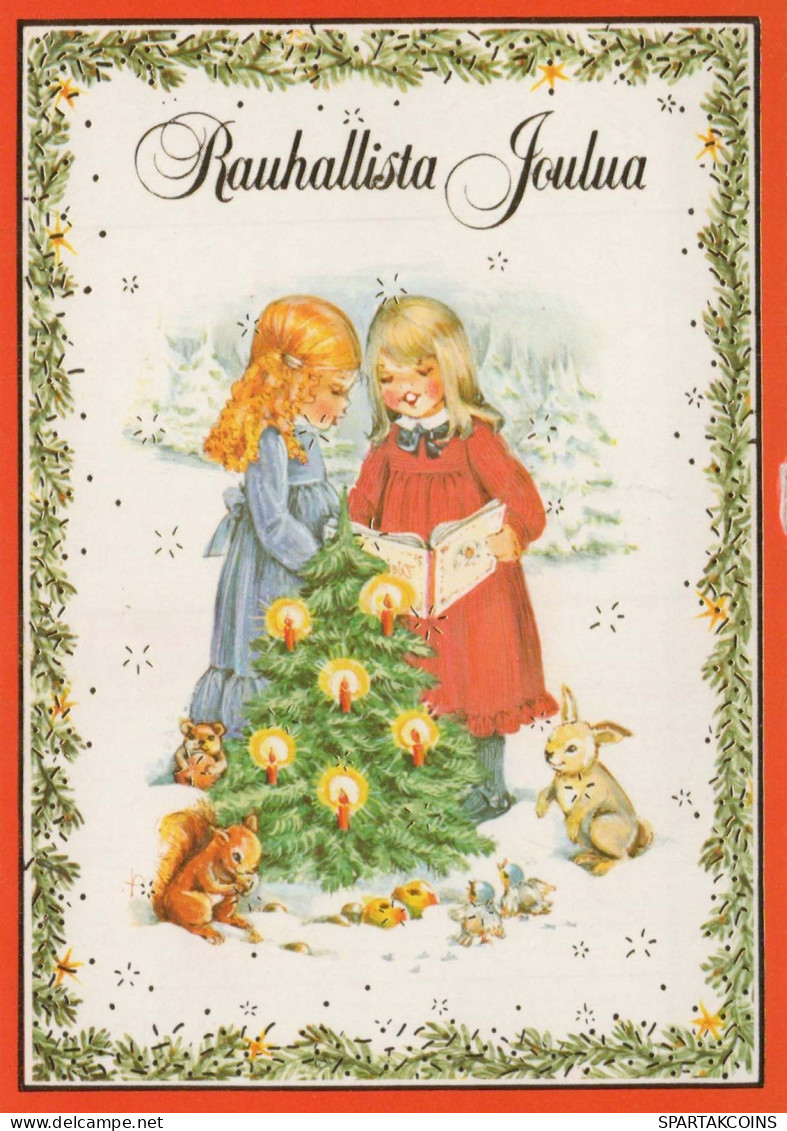 Bonne Année Noël ENFANTS Vintage Carte Postale CPSM #PAY899.FR - Nouvel An