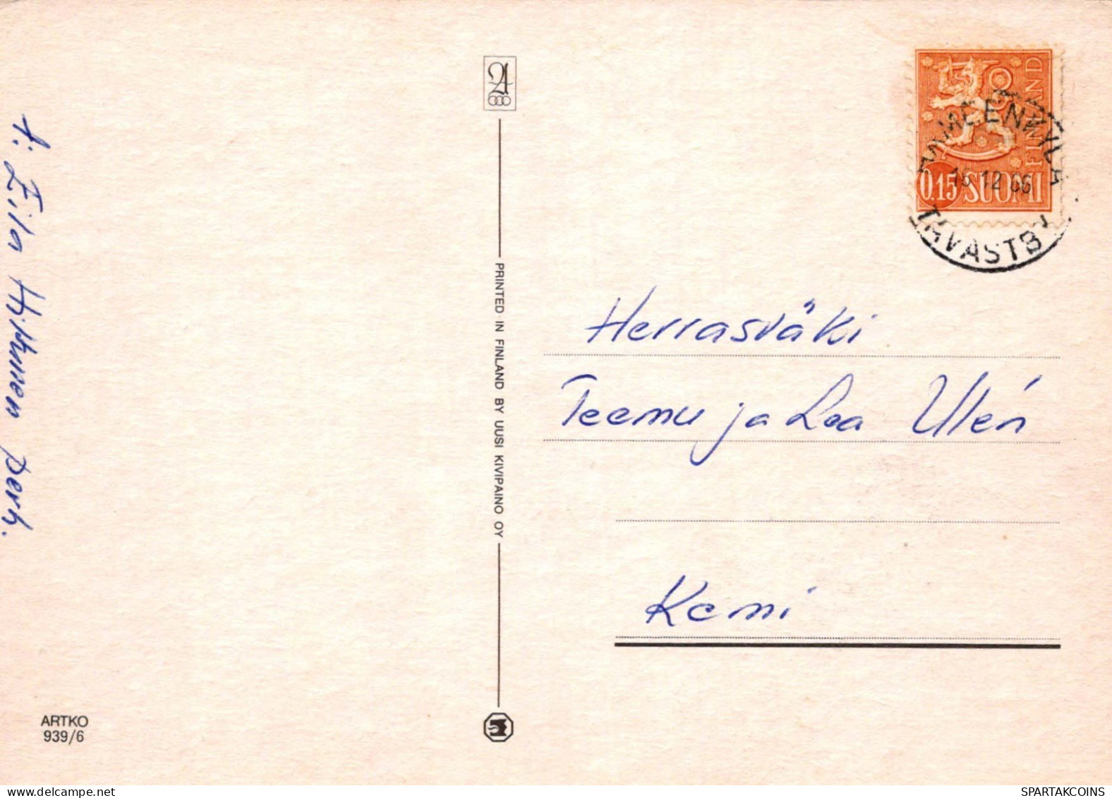 Bonne Année Noël BOUGIE Vintage Carte Postale CPSM #PAZ358.FR - Nouvel An