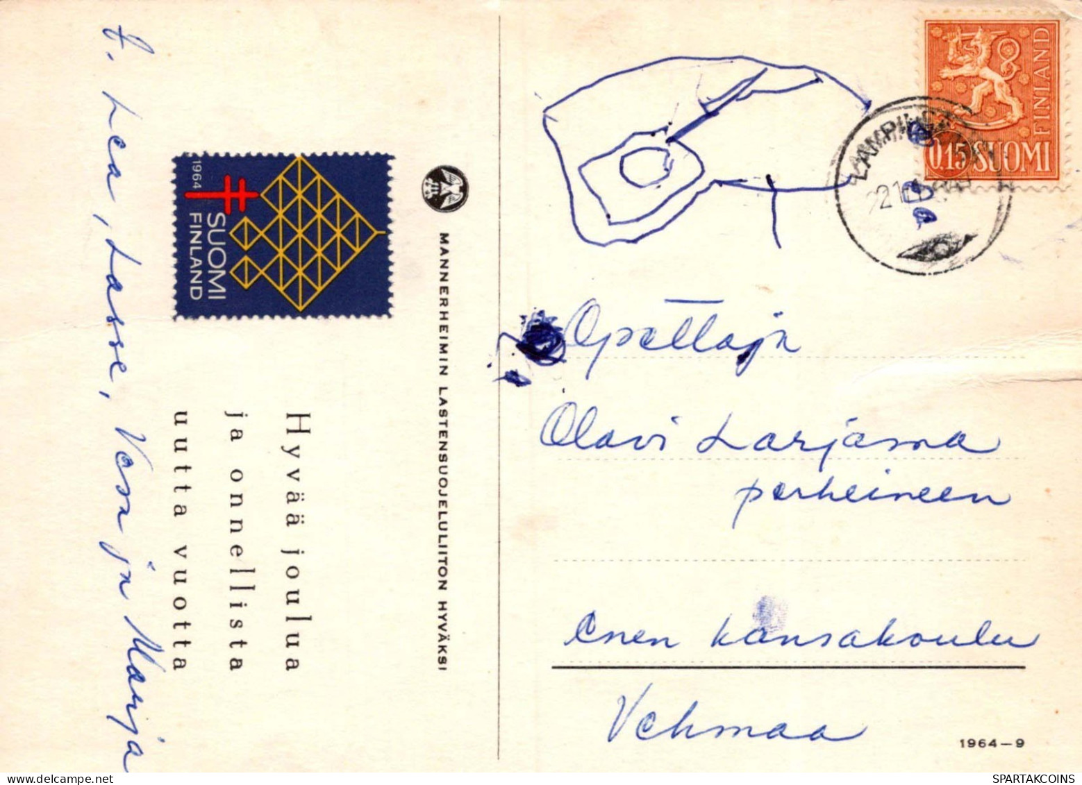 Bonne Année Noël ENFANTS Vintage Carte Postale CPSM #PAY775.FR - Nouvel An
