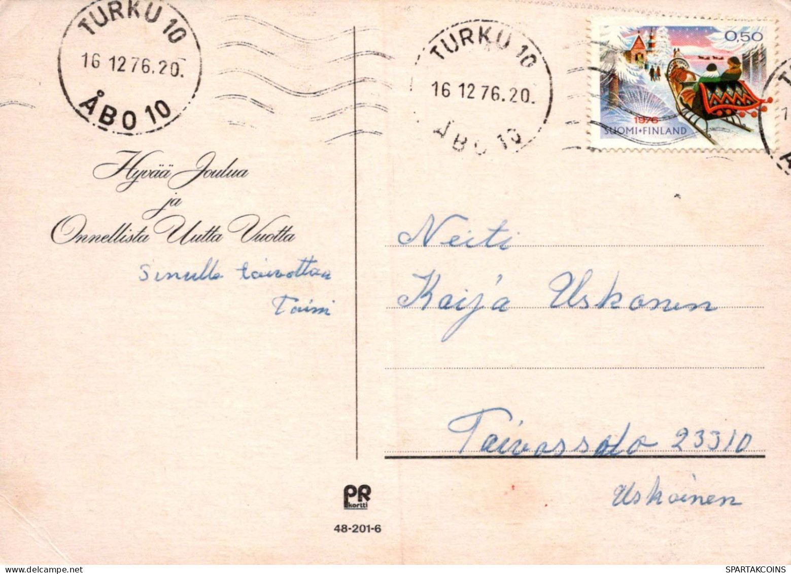 Bonne Année Noël GNOME Vintage Carte Postale CPSM #PAY710.FR - Nouvel An