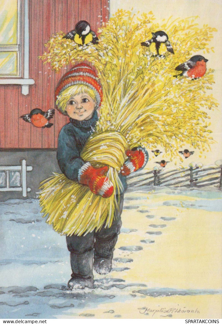 Buon Anno Natale BAMBINO Vintage Cartolina CPSM #PAW366.IT - Nouvel An