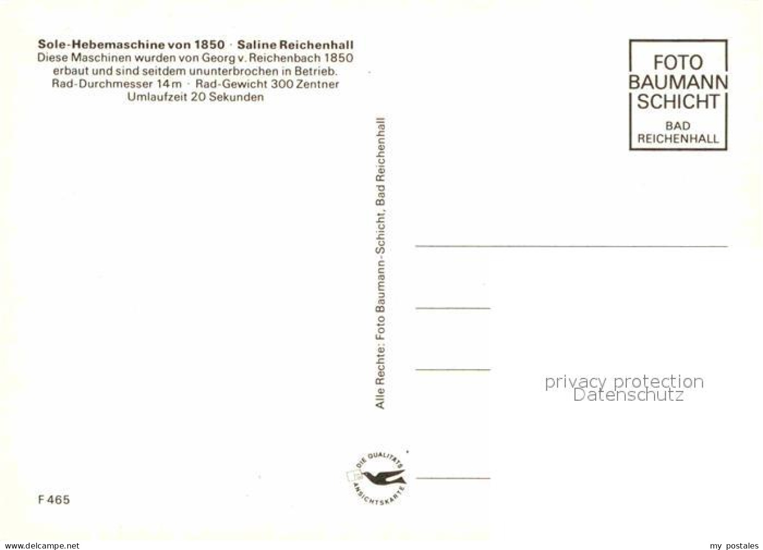 72718271 Bad Reichenhall Sole Hebemaschine Von 1850 Saline Reichenhall Bad Reich - Bad Reichenhall