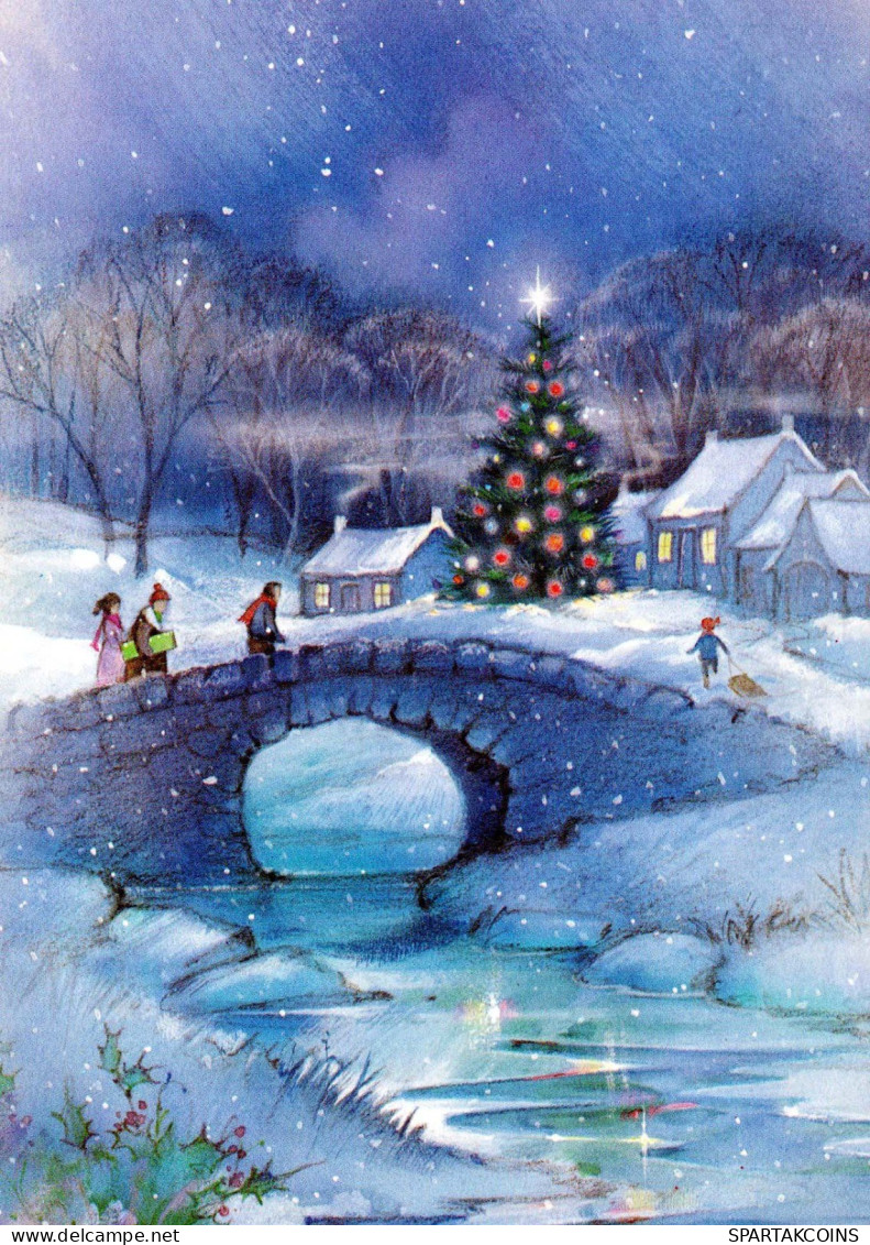 Buon Anno Natale Vintage Cartolina CPSM #PAV210.IT - Nouvel An