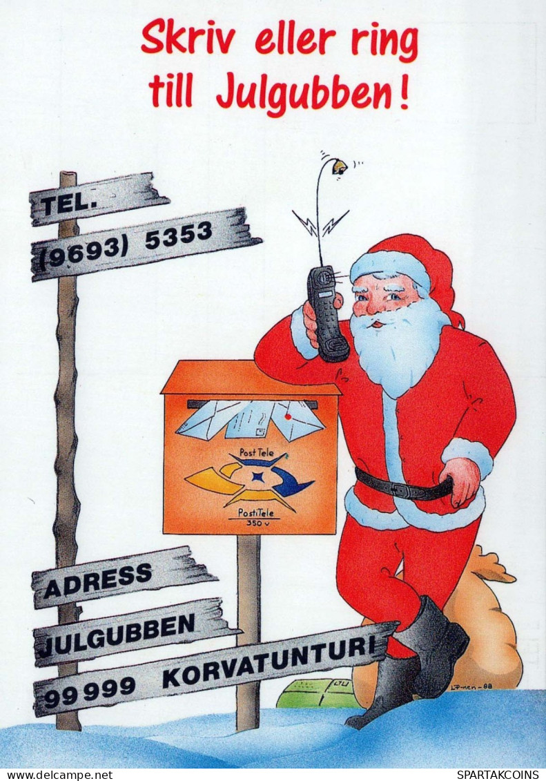 BABBO NATALE Buon Anno Natale Vintage Cartolina CPSM #PAU547.IT - Santa Claus