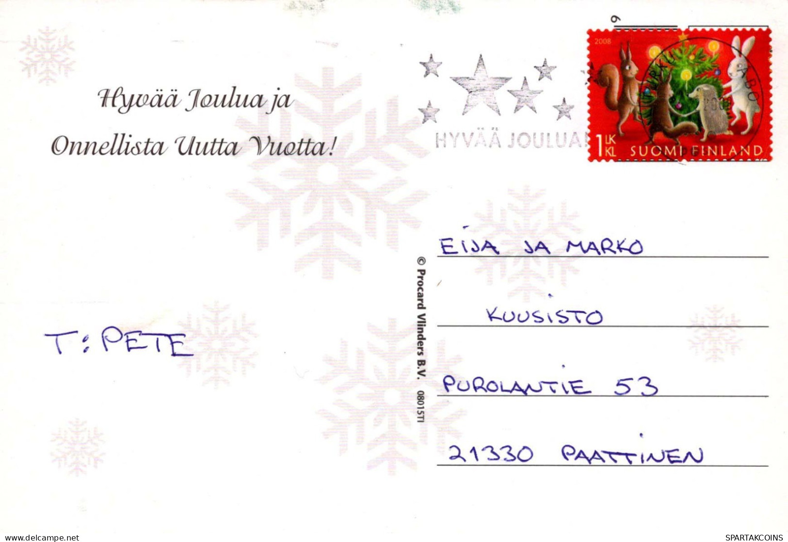 Buon Anno Natale Vintage Cartolina CPSM #PAT206.IT - Neujahr