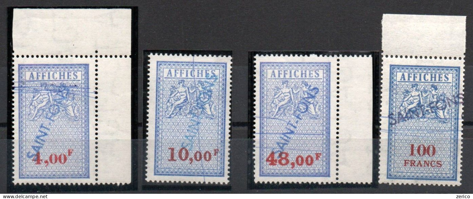 SAINT FONS Rhône Taxes Sur Les Affiches Type III Fiscal Fiscaux Affiche Affichage - Stamps