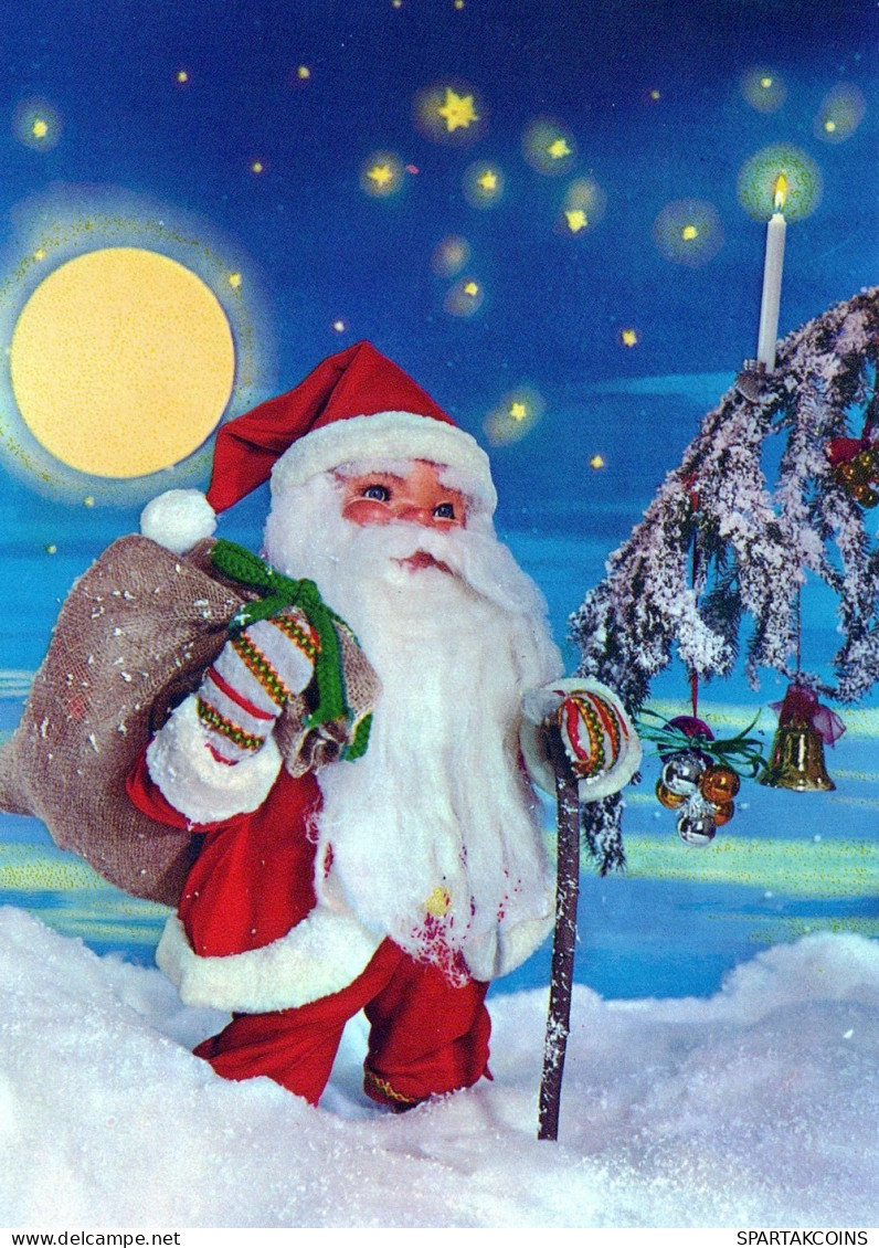 BABBO NATALE Natale Vintage Cartolina CPSM #PAK021.IT - Santa Claus