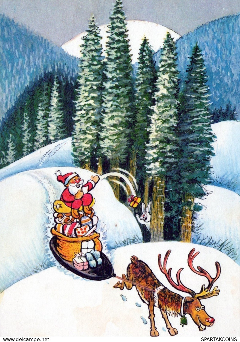 BABBO NATALE Natale Vintage Cartolina CPSM #PAJ951.IT - Santa Claus