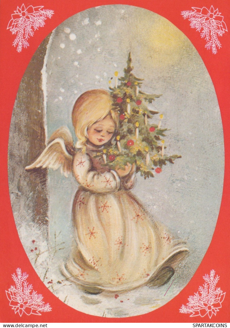 ANGELO Buon Anno Natale Vintage Cartolina CPSM #PAJ018.IT - Angeles