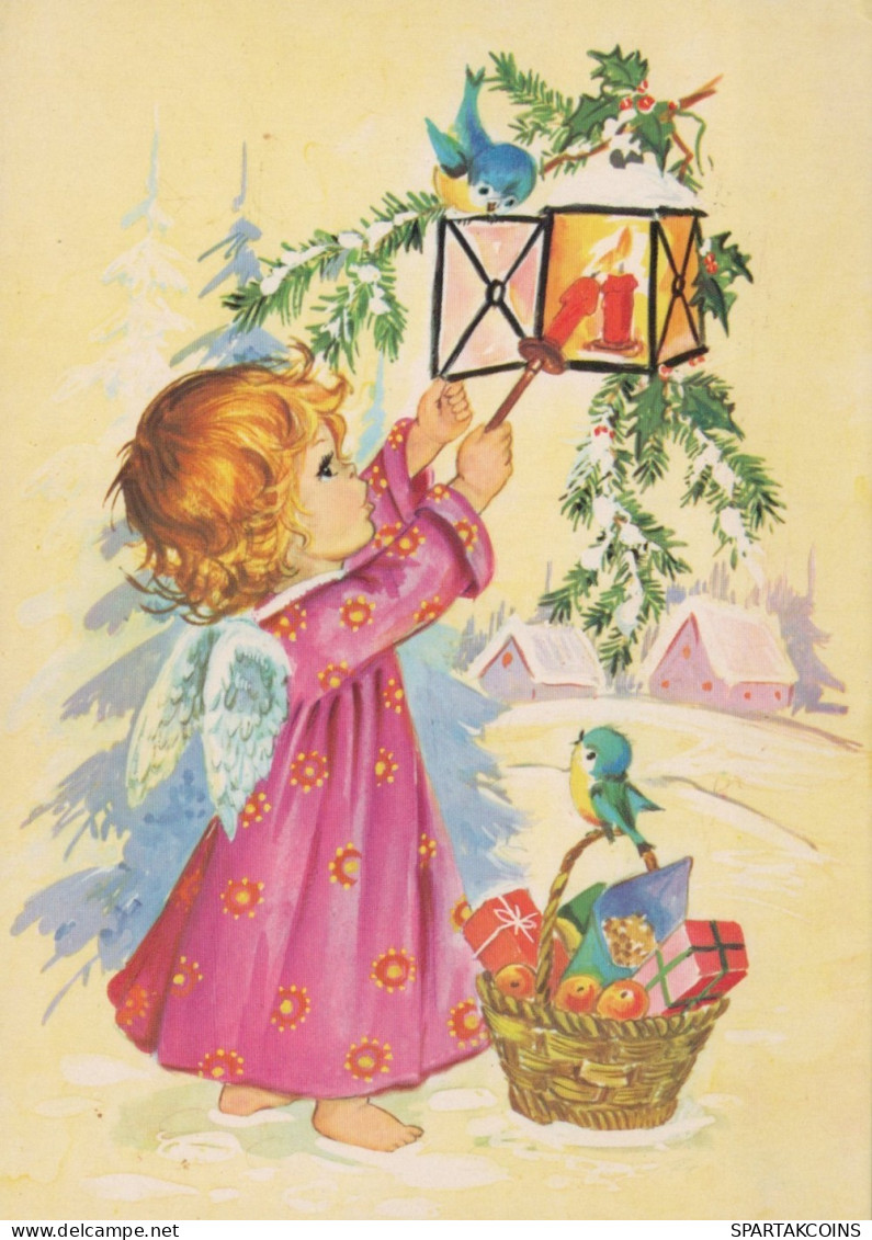 ANGELO Buon Anno Natale Vintage Cartolina CPSM #PAH702.IT - Engel