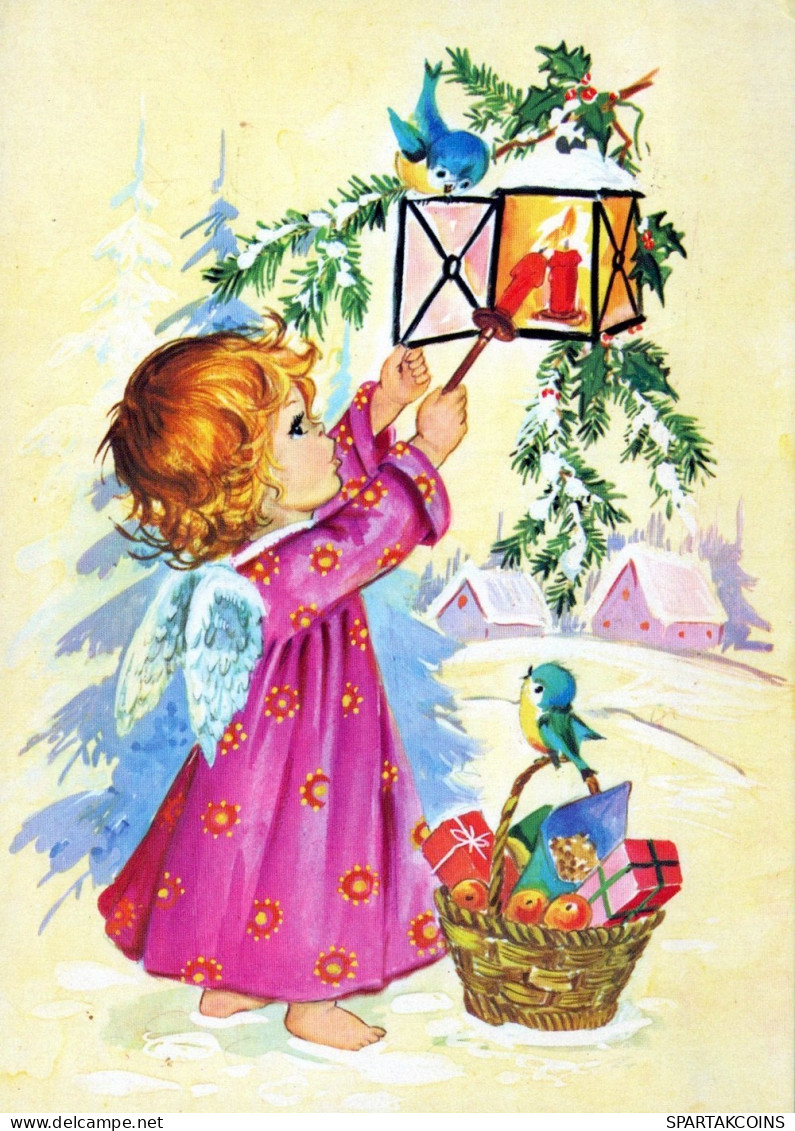 ANGELO Buon Anno Natale Vintage Cartolina CPSM #PAH702.IT - Anges