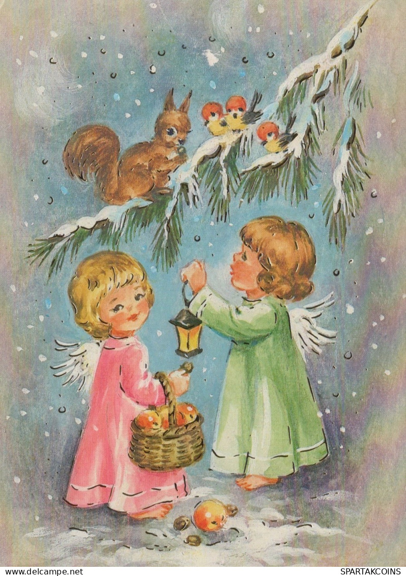 ANGELO Buon Anno Natale Vintage Cartolina CPSM #PAH953.IT - Engel