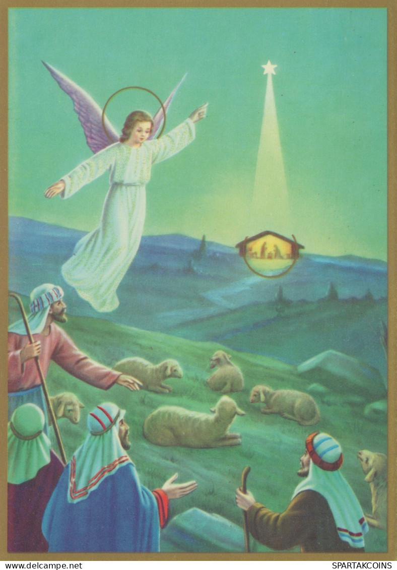 ANGELO Buon Anno Natale Vintage Cartolina CPSM #PAH824.IT - Angeles