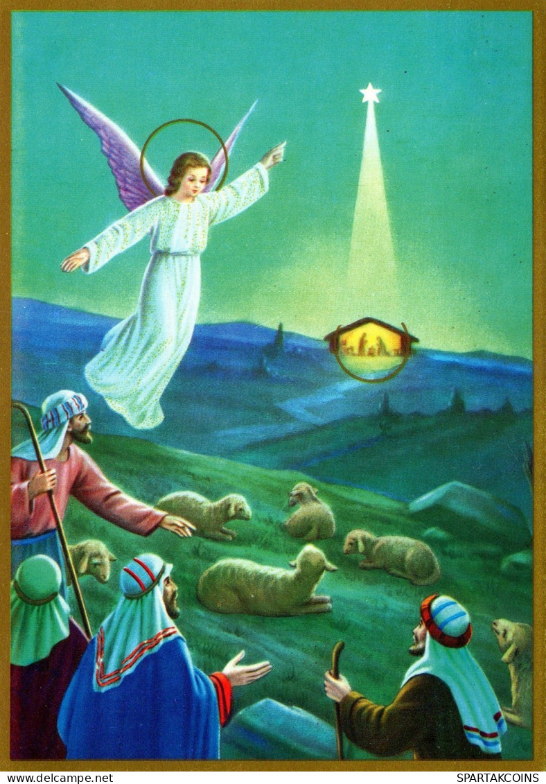 ANGELO Buon Anno Natale Vintage Cartolina CPSM #PAH824.IT - Angeles