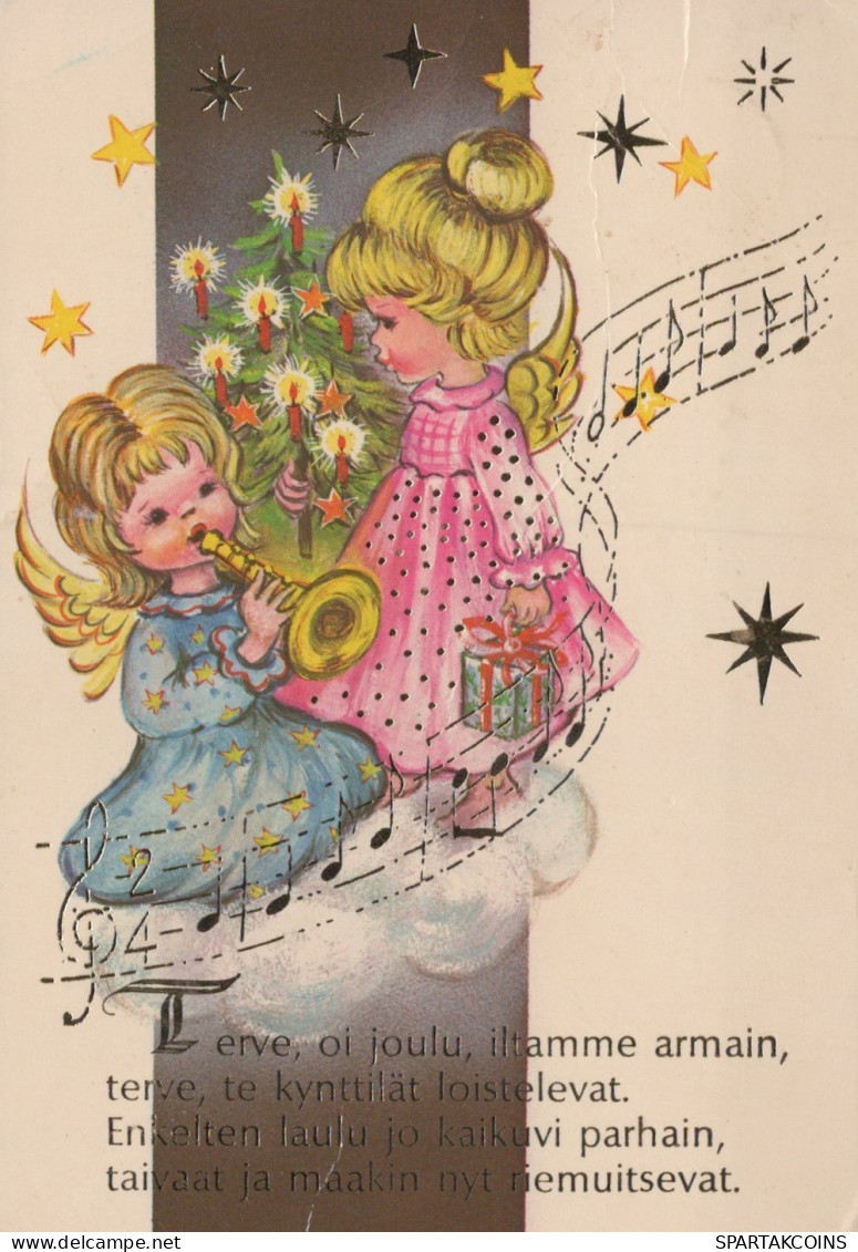 ANGELO Buon Anno Natale Vintage Cartolina CPSM #PAH642.IT - Engel