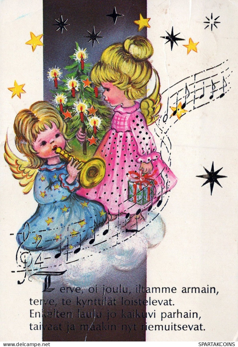 ANGELO Buon Anno Natale Vintage Cartolina CPSM #PAH642.IT - Angels