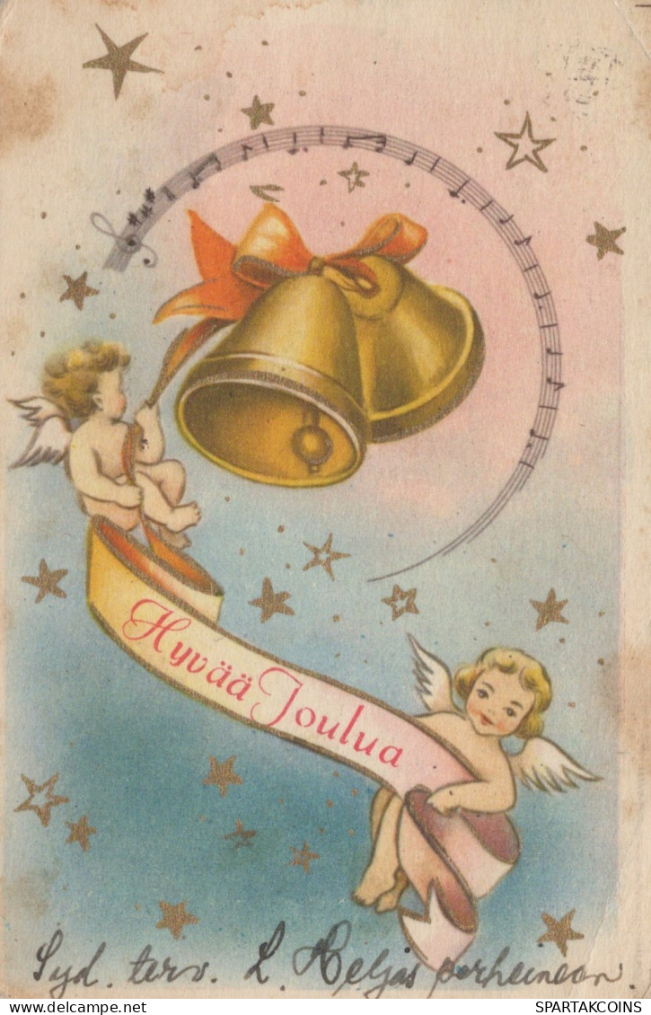 ANGELO Buon Anno Natale Vintage Cartolina CPSMPF #PAG760.IT - Angeles