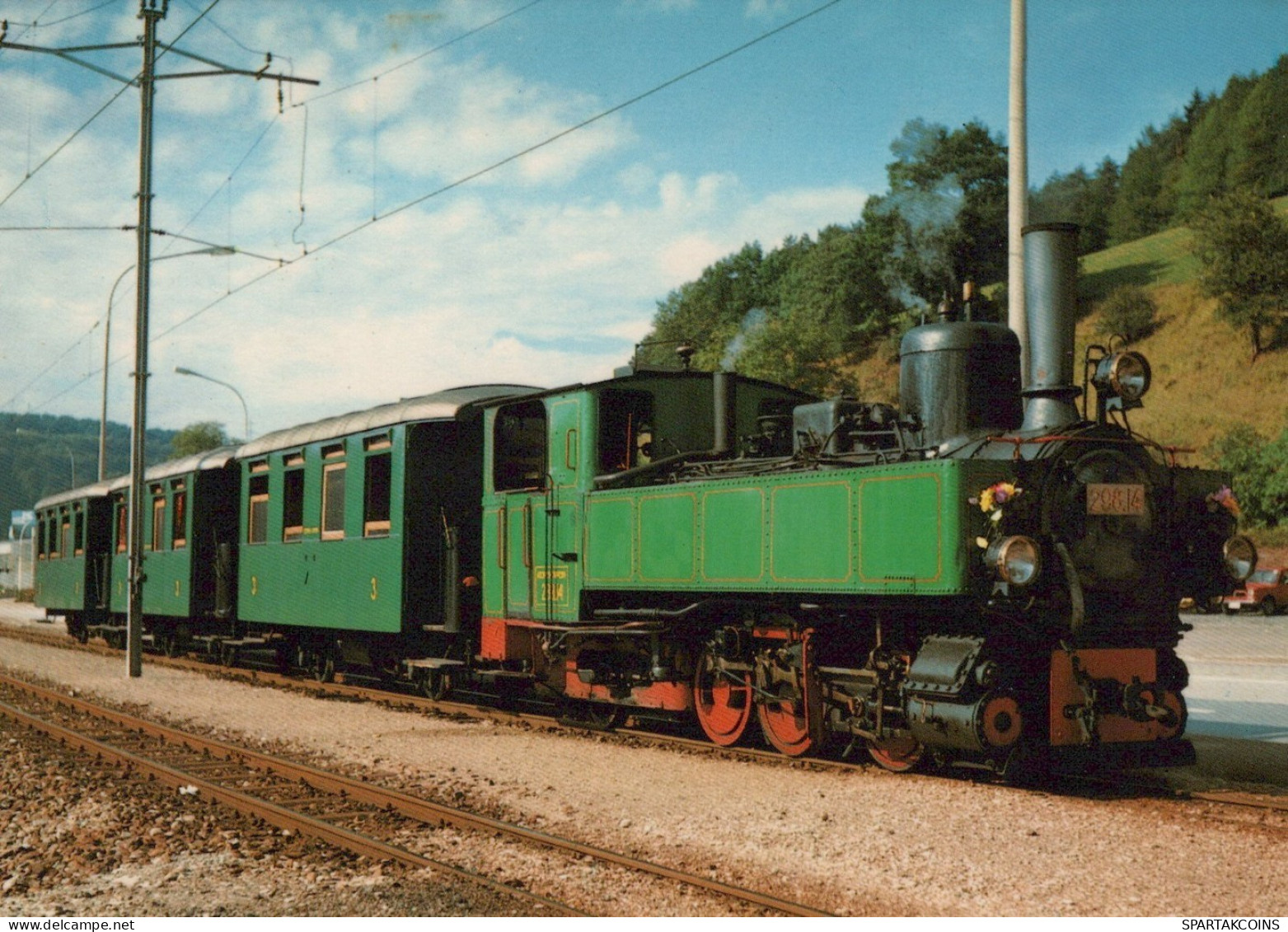 TRENO TRASPORTO FERROVIARIO Vintage Cartolina CPSM #PAA823.IT - Trains