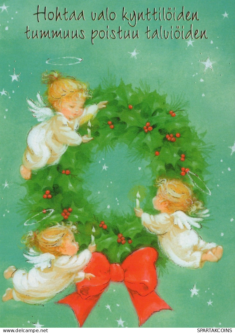 ANGELO Buon Anno Natale Vintage Cartolina CPSM #PAG948.IT - Angels