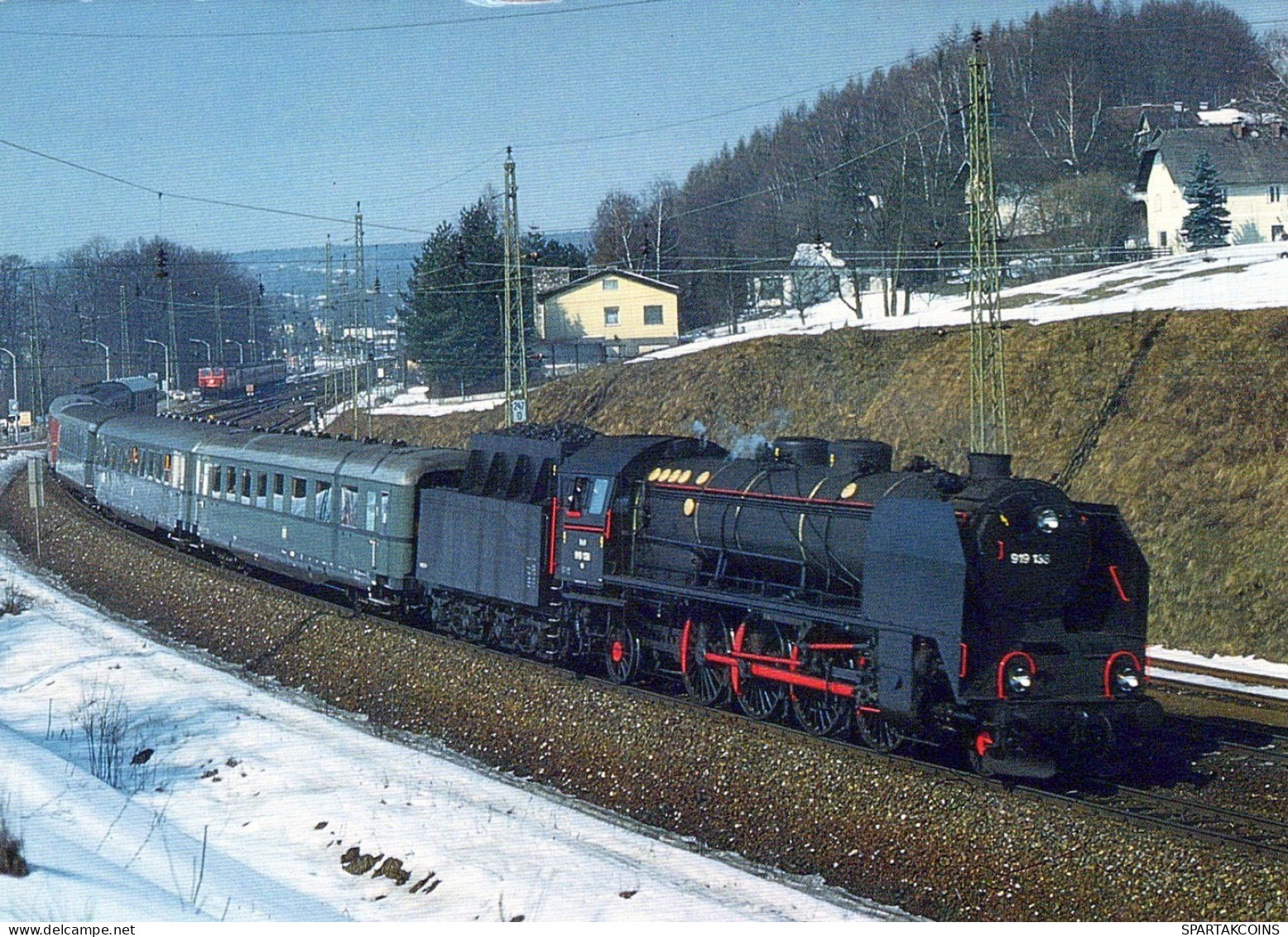 TRENO TRASPORTO FERROVIARIO Vintage Cartolina CPSM #PAA887.IT - Trains