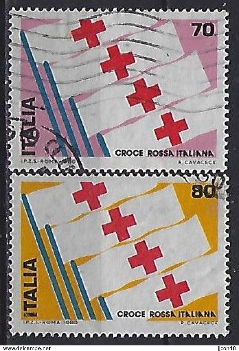 Italy 1980  Briefmarkenausstellung Der Roten Kreuzes (o) Mi.1689-1690 - 1971-80: Oblitérés