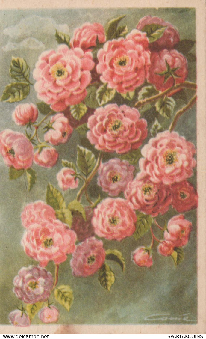 FLOWERS Vintage Postcard CPA #PKE499.GB - Blumen