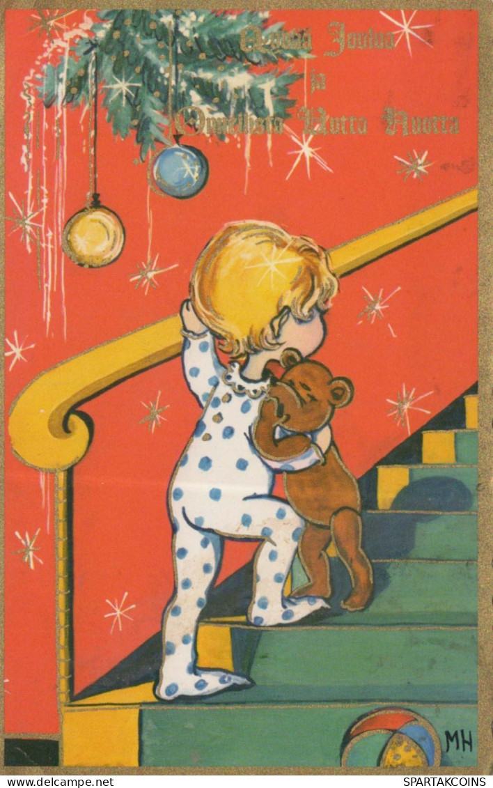 Happy New Year Christmas CHILDREN Vintage Postcard CPSMPF #PKD605.GB - Neujahr