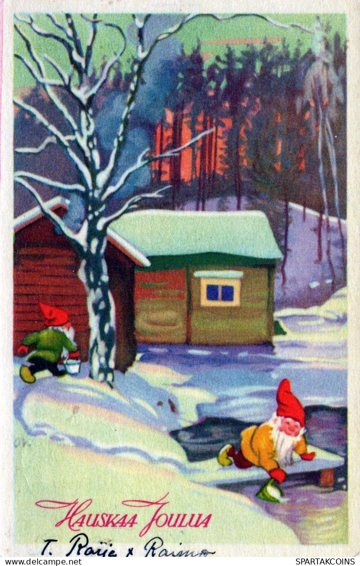 Happy New Year Christmas Vintage Postcard CPSMPF #PKD232.GB - Anno Nuovo