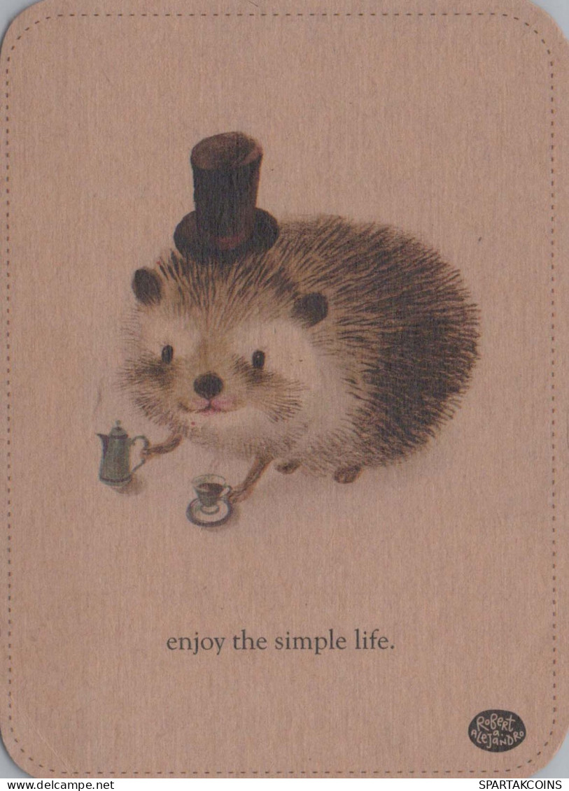 HEDGEHOG Animals Vintage Postcard CPSM #PBR229.GB - Andere & Zonder Classificatie