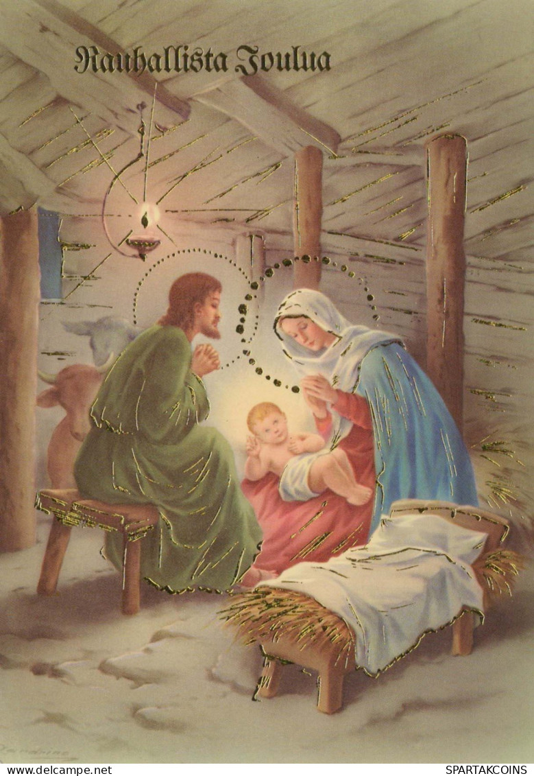 Virgen Mary Madonna Baby JESUS Christmas Religion Vintage Postcard CPSM #PBQ001.GB - Jungfräuliche Marie Und Madona