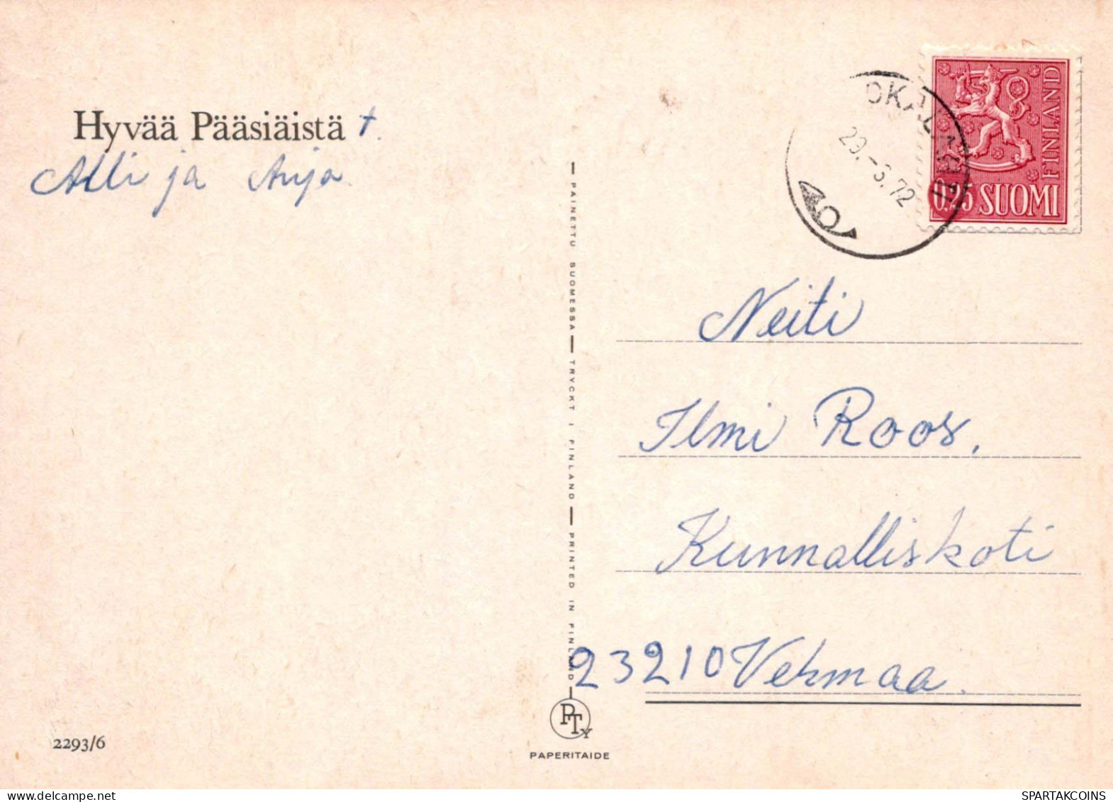 EASTER CHICKEN EGG Vintage Postcard CPSM #PBP112.GB - Pasen