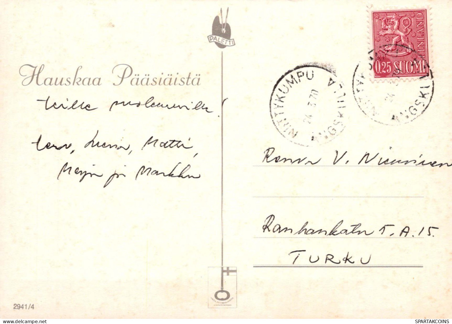 EASTER EGG Vintage Postcard CPSM #PBO228.GB - Easter