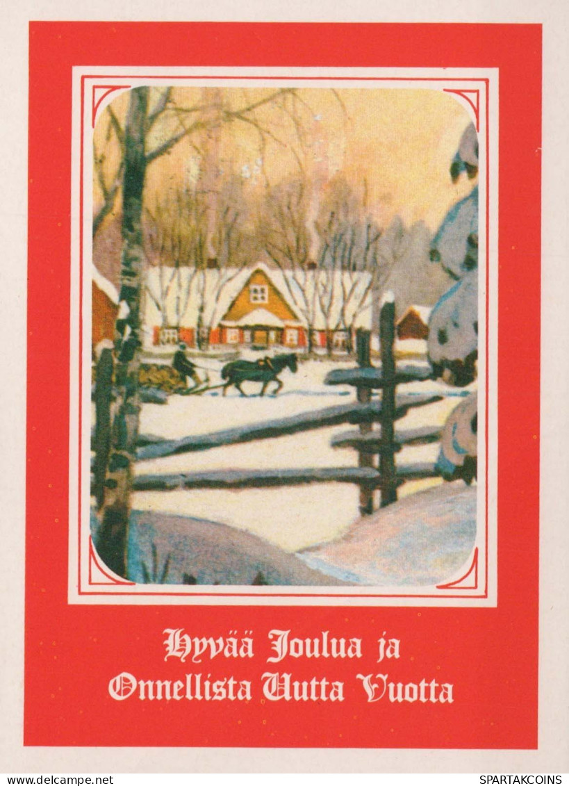 Happy New Year Christmas CHURCH Vintage Postcard CPSM #PBO100.GB - Anno Nuovo