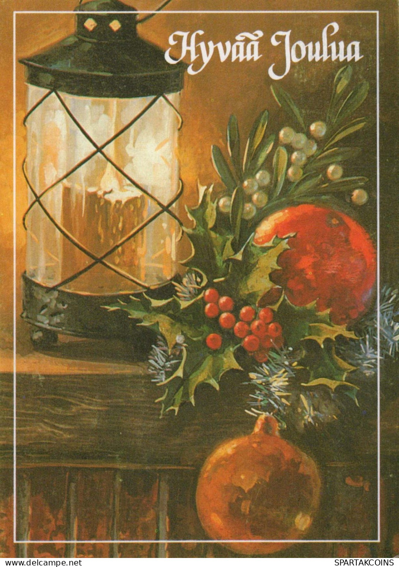 Happy New Year Christmas CANDLE Vintage Postcard CPSM #PBN977.GB - Nouvel An