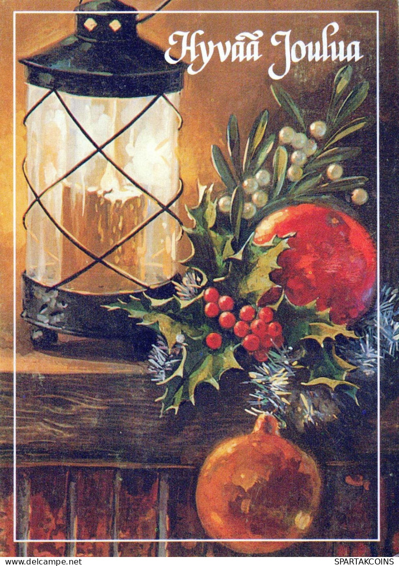 Happy New Year Christmas CANDLE Vintage Postcard CPSM #PBN977.GB - Neujahr