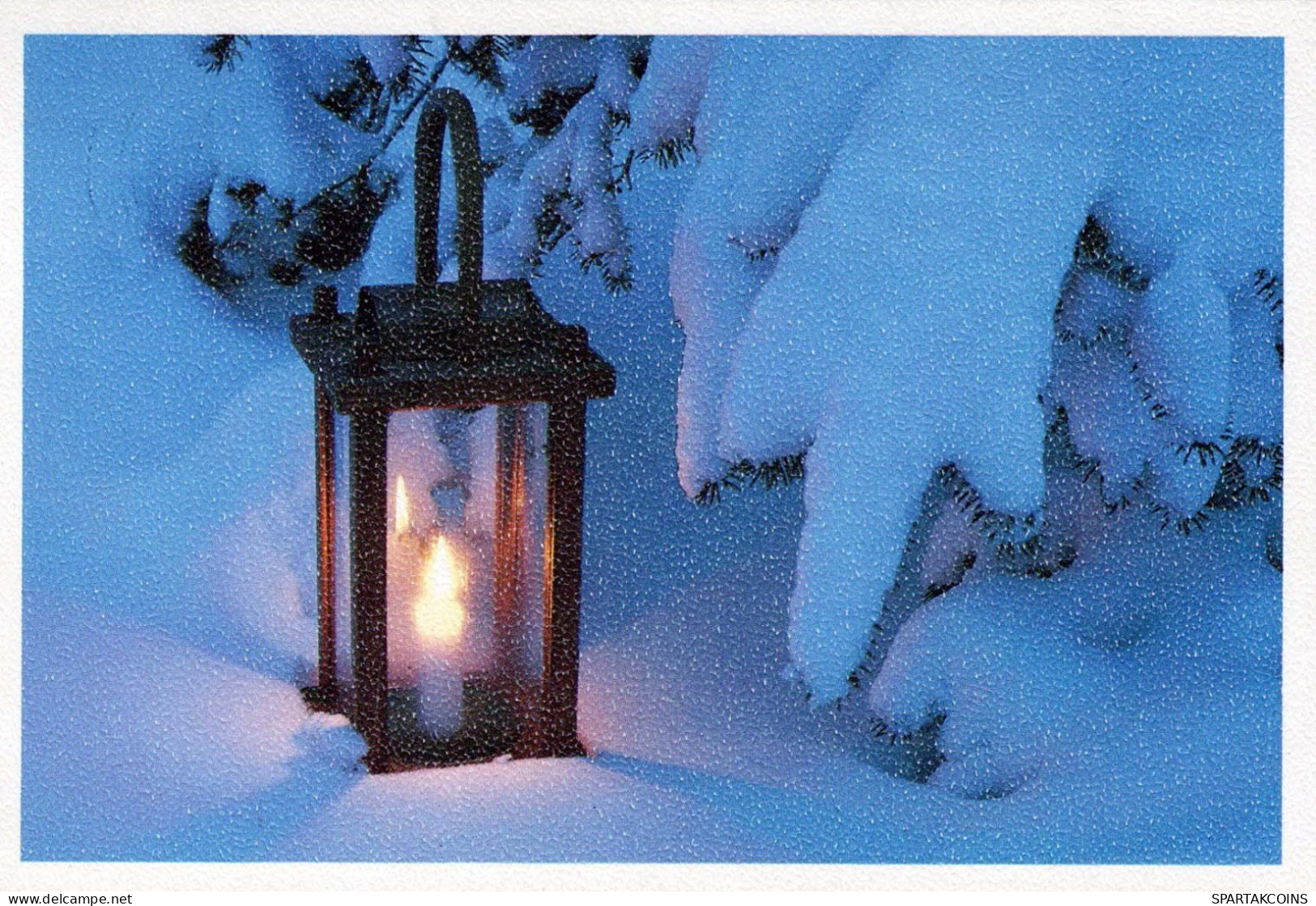 Happy New Year Christmas CANDLE Vintage Postcard CPSM #PBN916.GB - Anno Nuovo