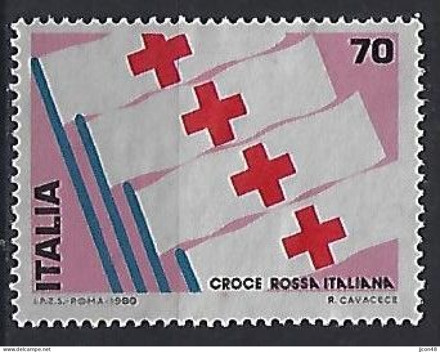 Italy 1980  Briefmarkenausstellung Der Roten Kreuzes (o) Mi.1689 - 1971-80: Afgestempeld