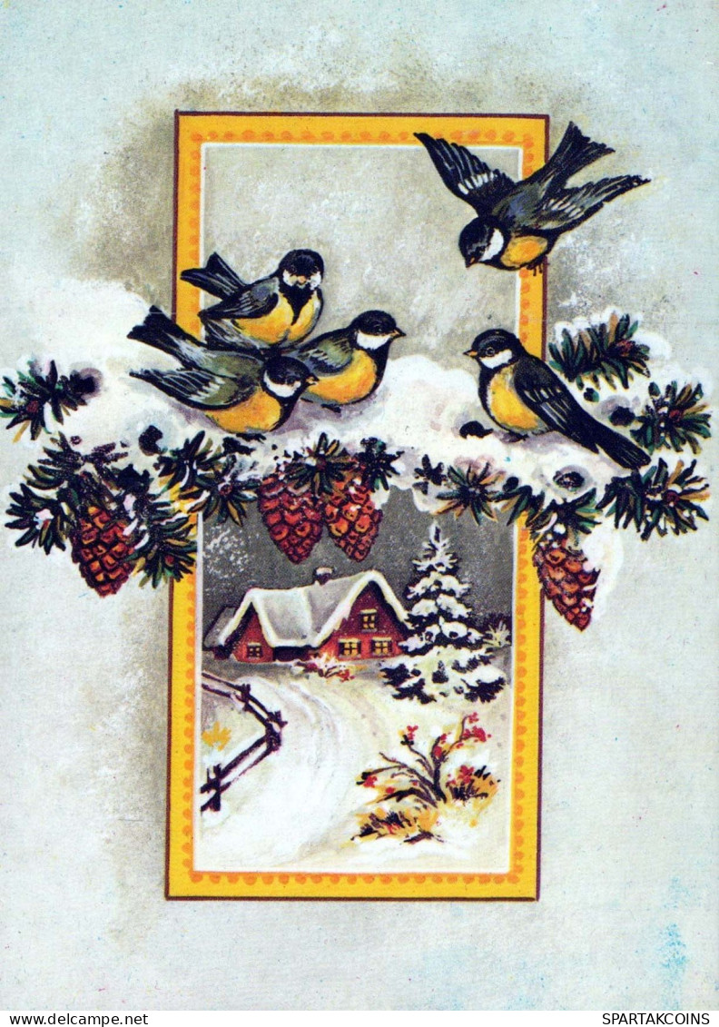 Happy New Year Christmas Vintage Postcard CPSM #PBN362.GB - Neujahr