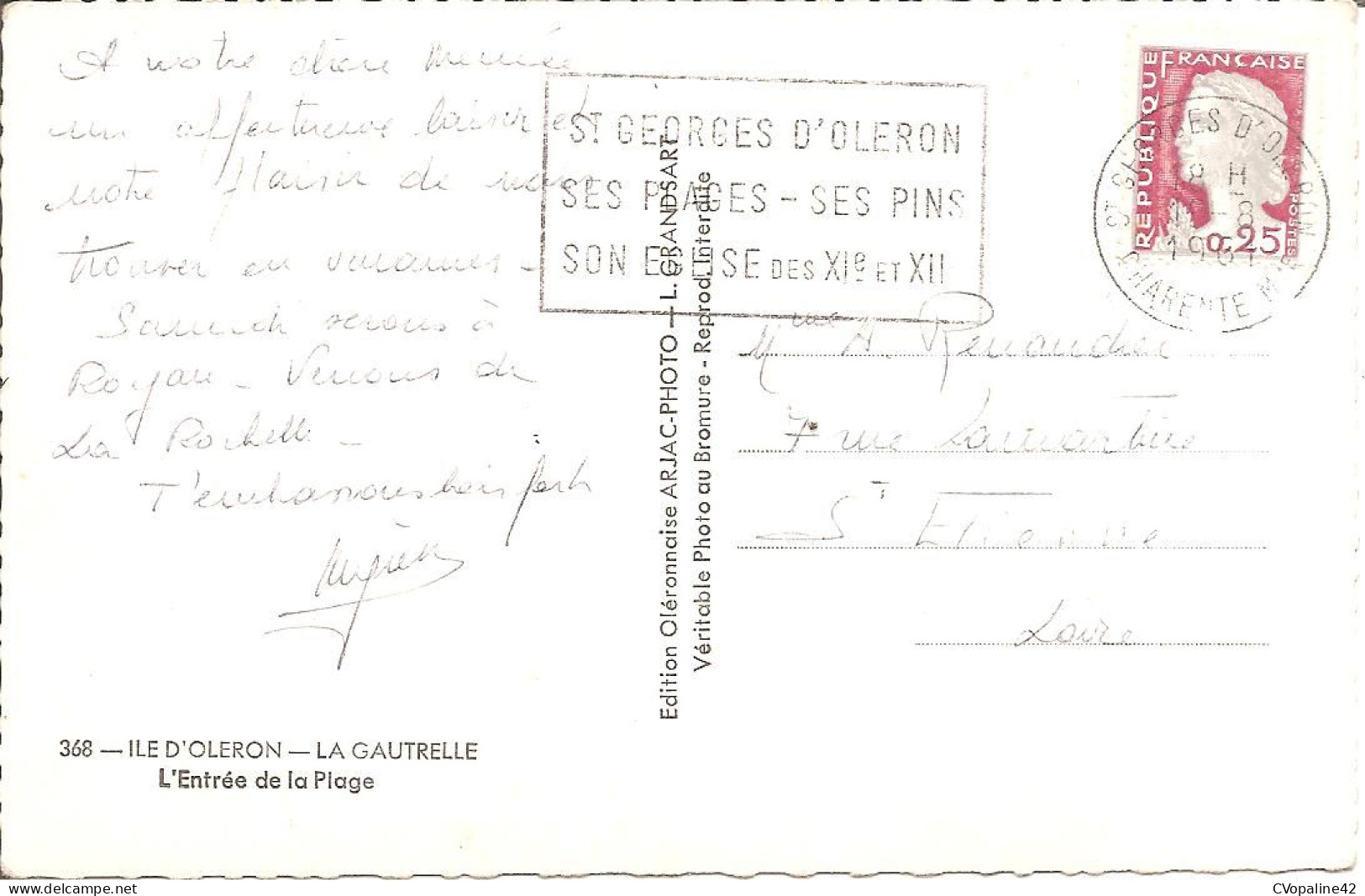 ILE D'OLERON (17) LA GAUTRELLE - L'Entrée De La Plage En 1961  CPSM  PF - Ile D'Oléron