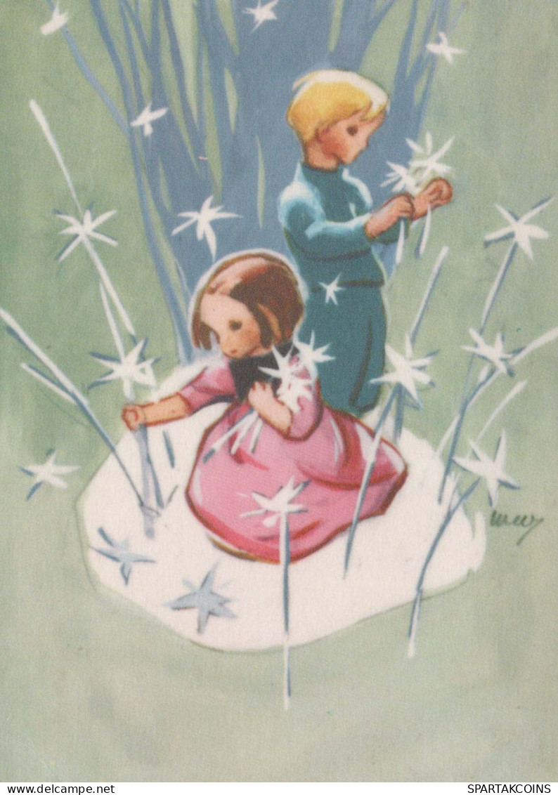 Happy New Year Christmas Children Vintage Postcard CPSM #PBM344.GB - Nieuwjaar