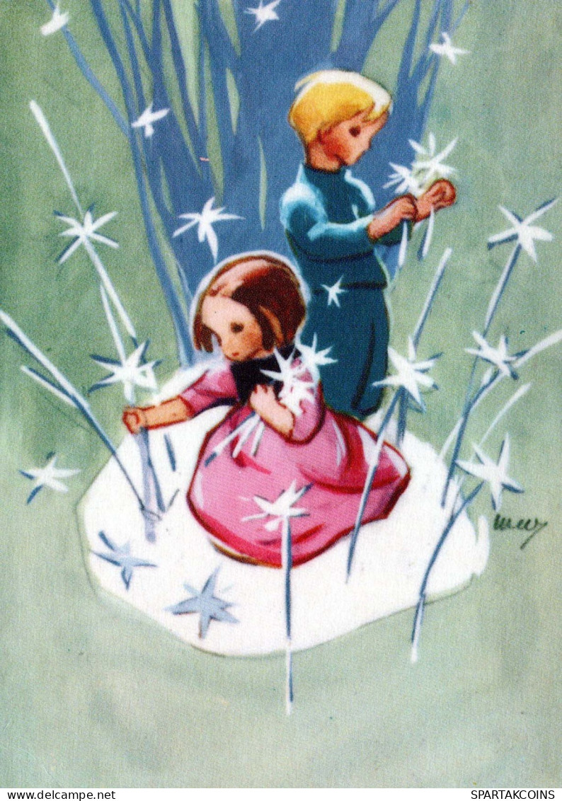 Happy New Year Christmas Children Vintage Postcard CPSM #PBM344.GB - Neujahr