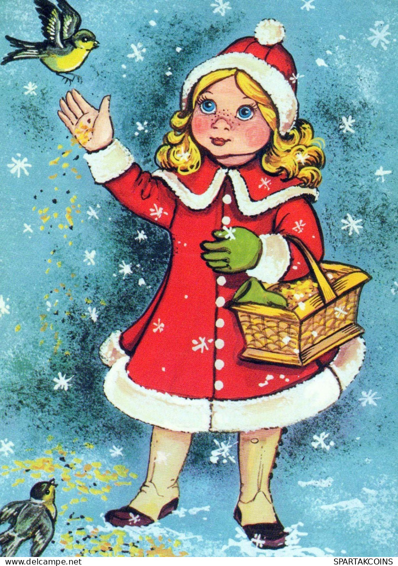 Happy New Year Christmas Children Vintage Postcard CPSM #PBM201.GB - Neujahr