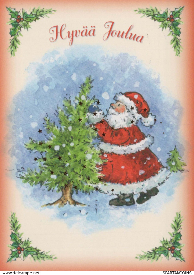 SANTA CLAUS Happy New Year Christmas Vintage Postcard CPSM #PBL432.GB - Santa Claus