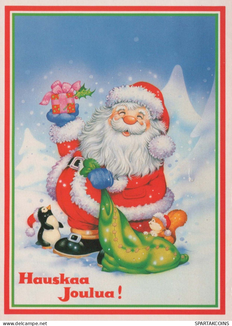 SANTA CLAUS Happy New Year Christmas Vintage Postcard CPSM #PBL109.GB - Santa Claus