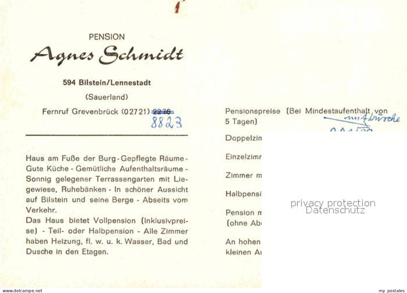 72717627 Bilstein Sauerland Pension Agnes Schmidt Bilstein - Altri & Non Classificati