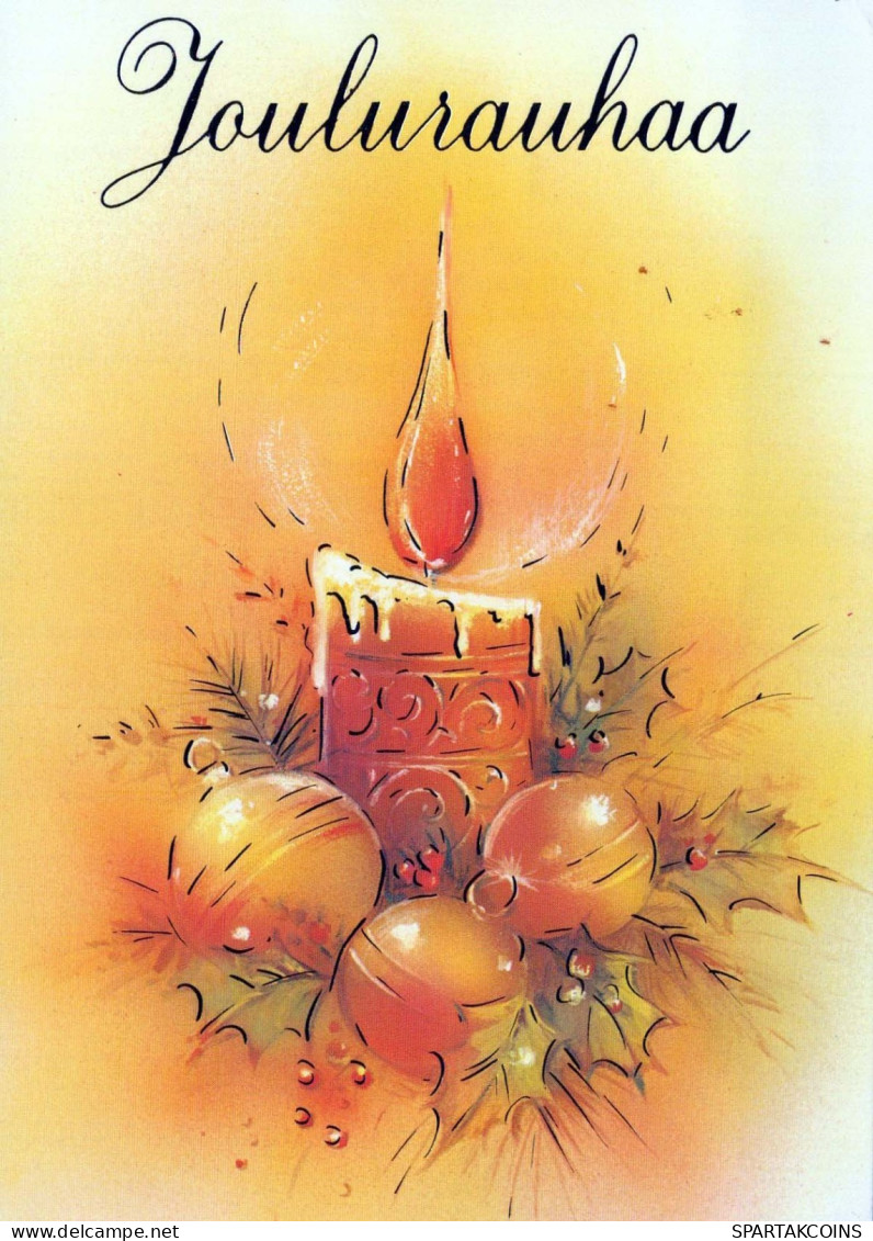 Happy New Year Christmas CANDLE Vintage Postcard CPSM #PBA296.GB - New Year