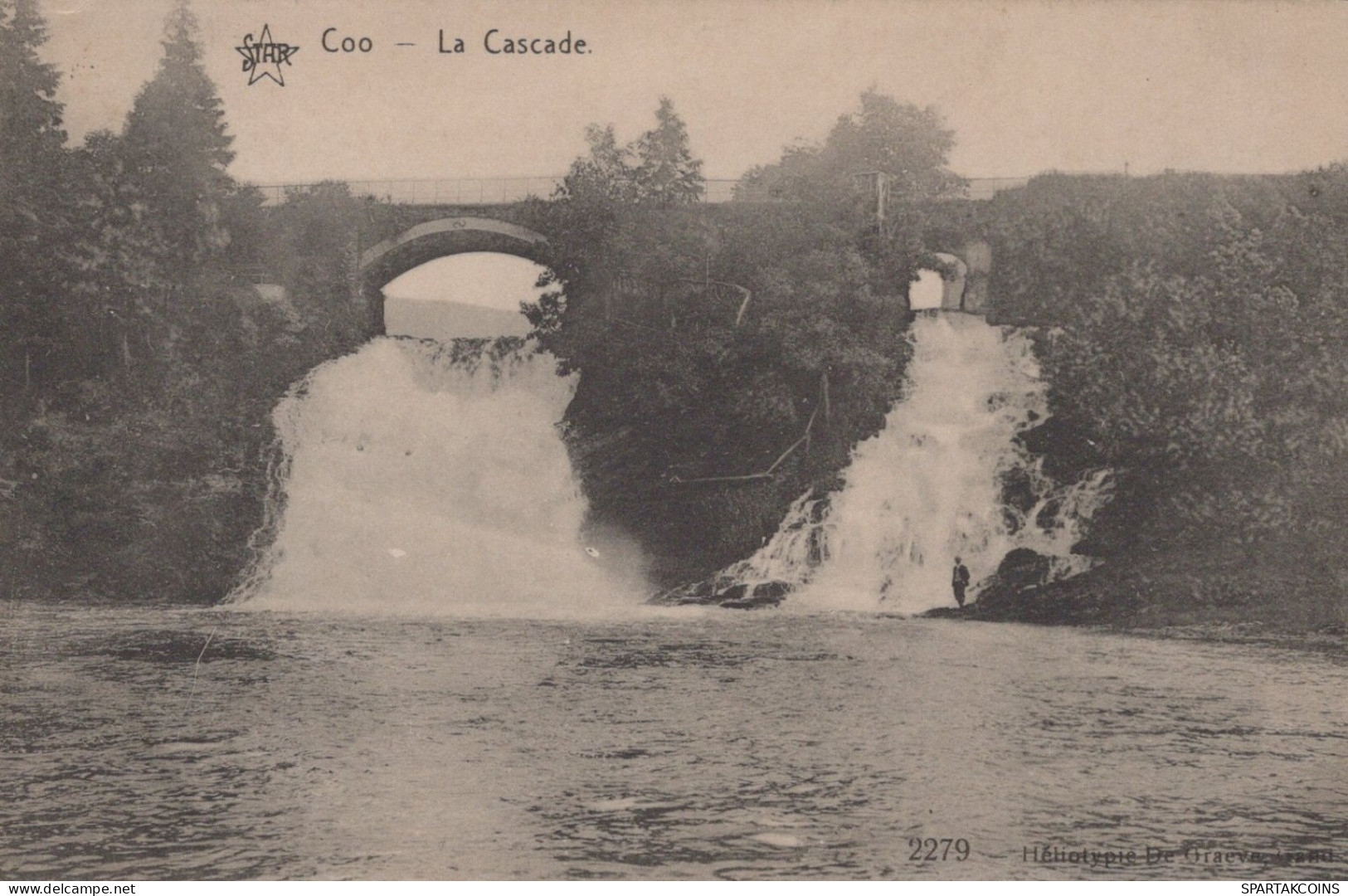 BELGIO COO WATERFALL Provincia Di Liegi Cartolina CPA Unposted #PAD092.IT - Stavelot