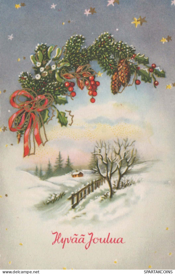 Buon Anno Natale Vintage Cartolina CPSMPF #PKG228.IT - New Year