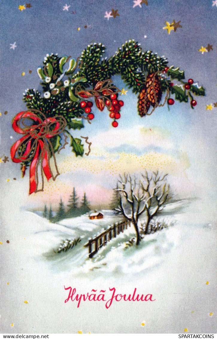 Buon Anno Natale Vintage Cartolina CPSMPF #PKG228.IT - Neujahr