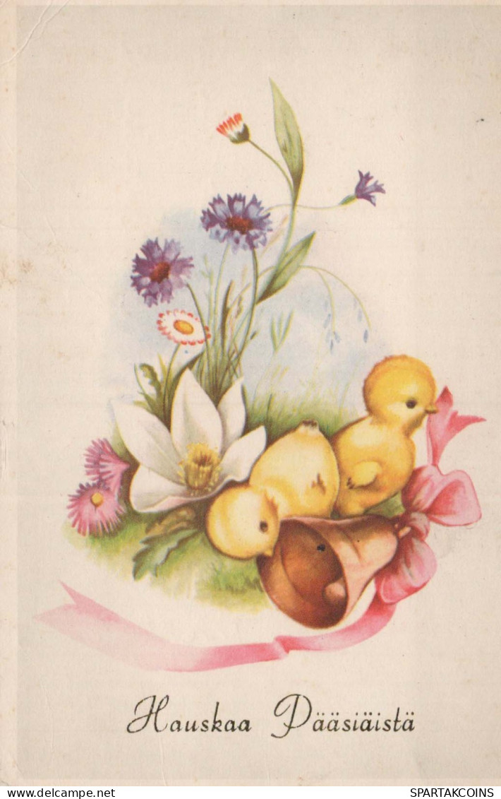 PASQUA POLLO UOVO Vintage Cartolina CPA #PKE119.IT - Ostern